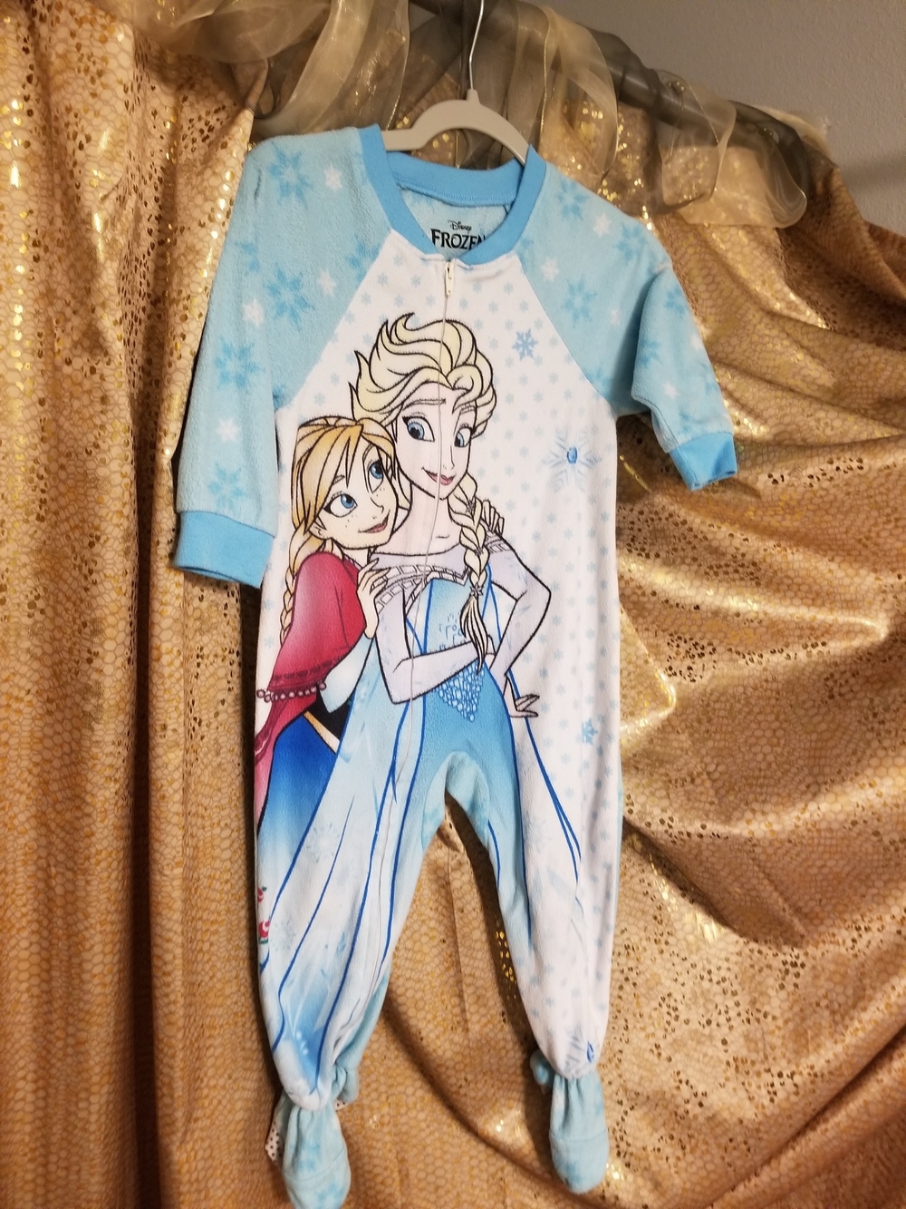 Disneys Frozen One Peice Girls Pajamas